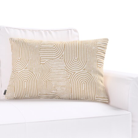 Poszewka Kinga na poduszkę prostokątną 47x28 beżowe łuki na kremowym tle
