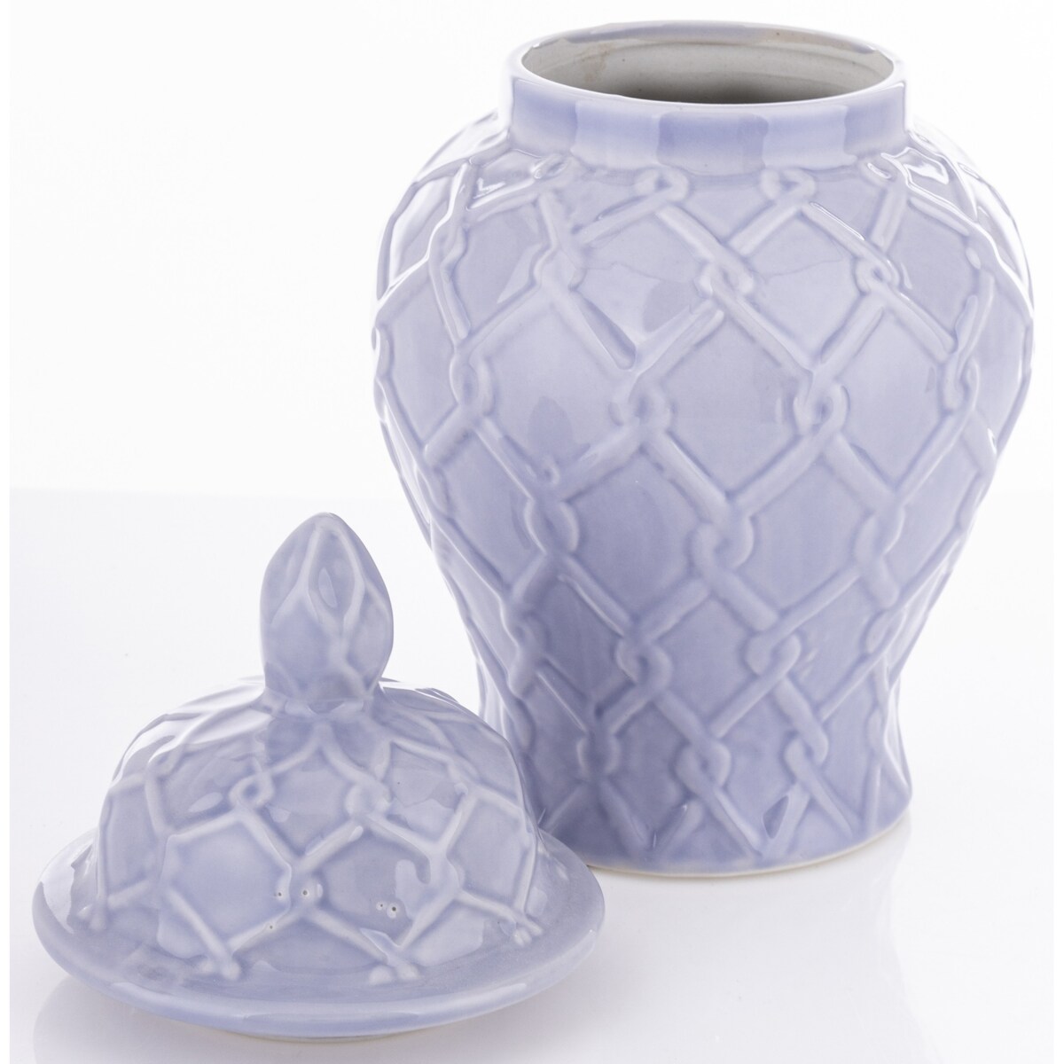 Amfora pojemnik z pokrywą 26x1x14 cm ANFOR niebieski