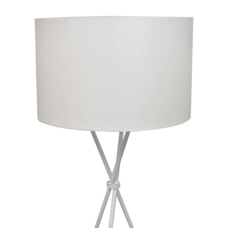 vidaXL Lampa podłogowa na trójnogu, biała, 139 cm