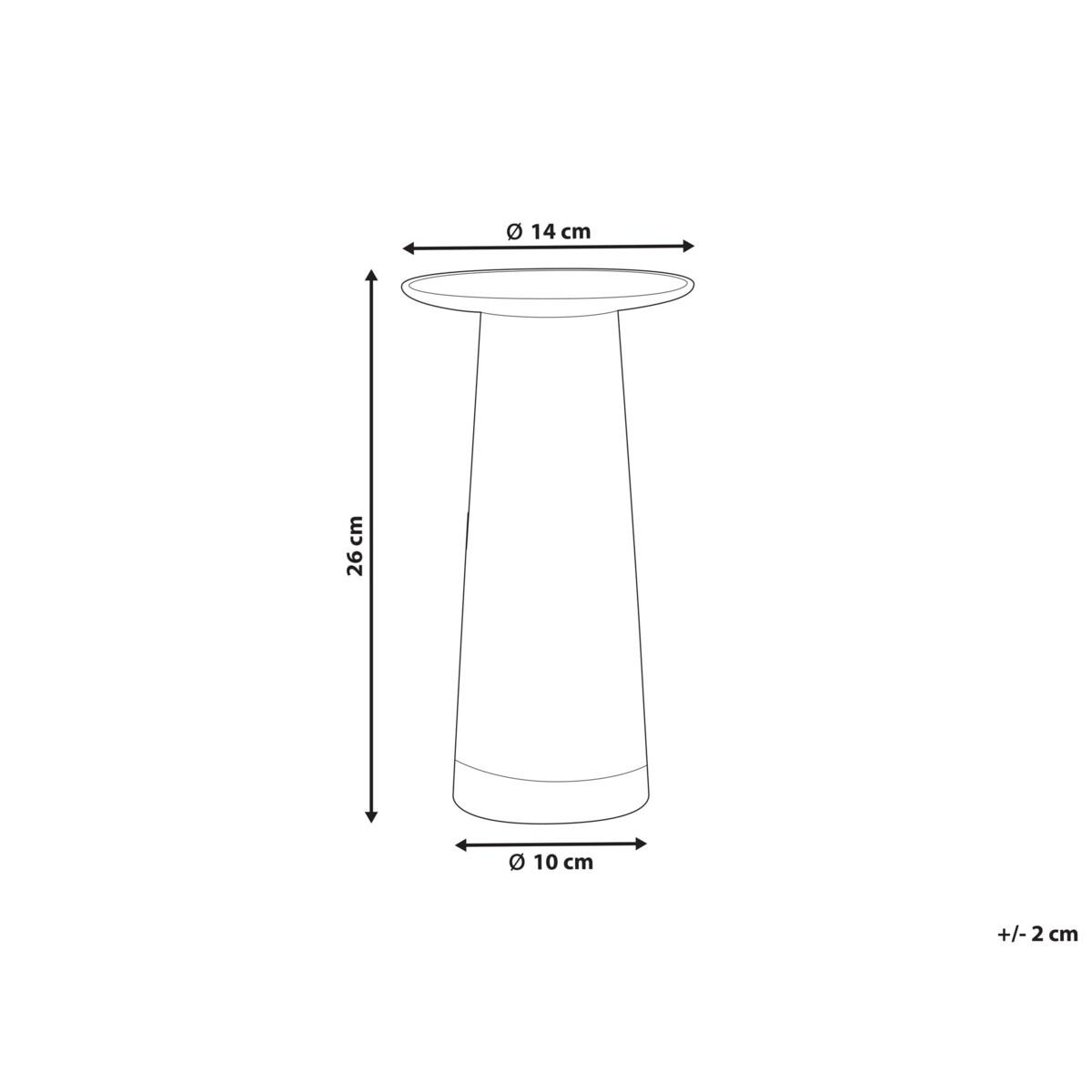 Wazon na kwiaty szklany 26 cm transparentny MANNA