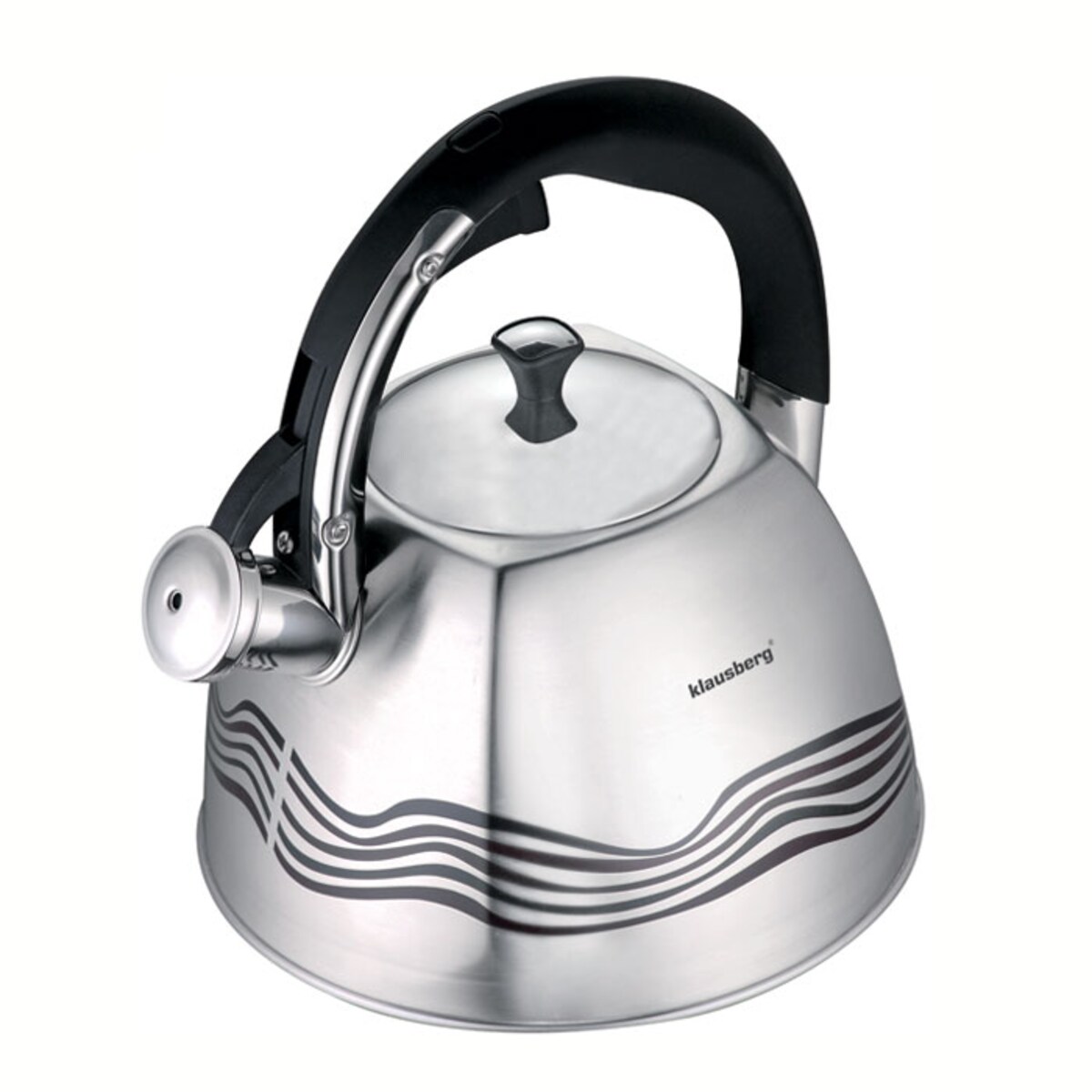 Czajnik stalowy z gwizdkiem 3.0L zmieniający kolor indukcja KLAUSBERG