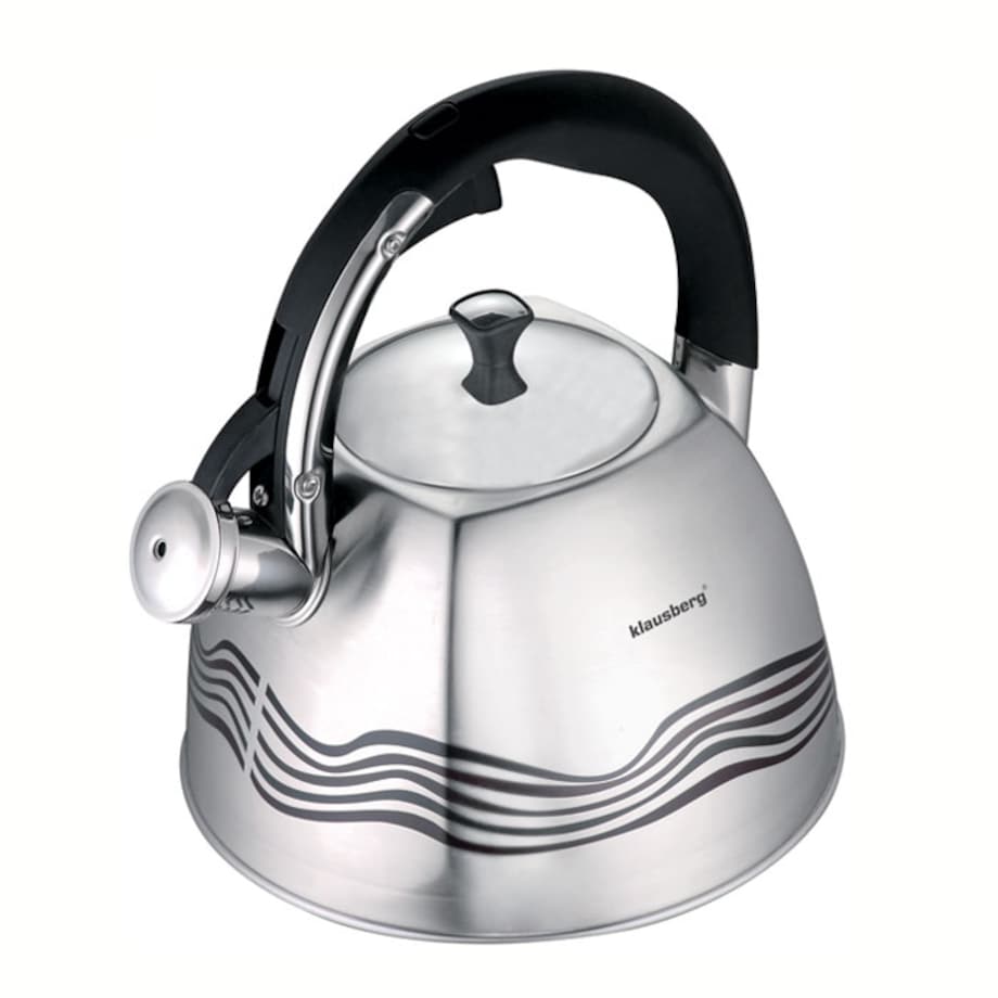 Czajnik stalowy z gwizdkiem 3.0L zmieniający kolor indukcja KLAUSBERG