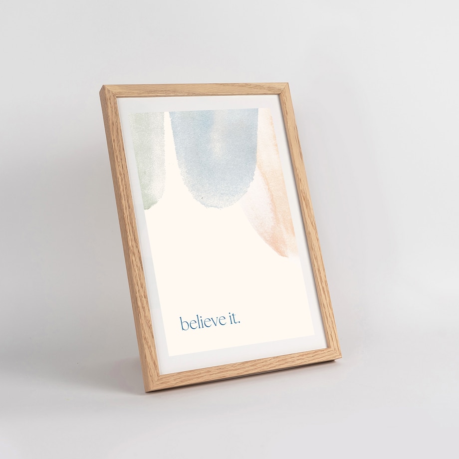 Ramka na zdjęcia 20x30 cm ramka drewniana dębowa naturalna foto ramka z litego drewna dębowego prostokątna OAK FRAMAI