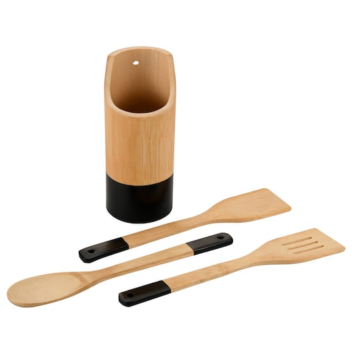 Bambusowy zestaw akcesoriów kuchennych, 4 sztuki