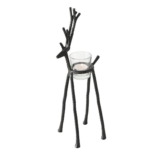 Świecznik Reindeer 36cm black, 8 x 13 x 36 cm