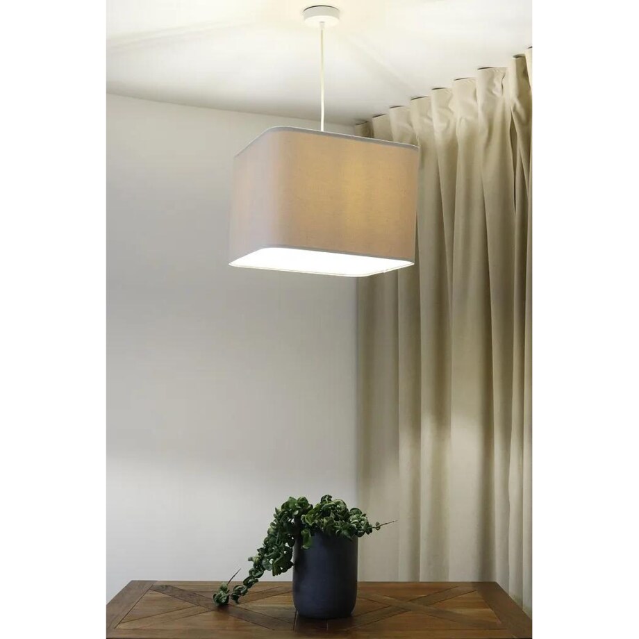 Lampa wisząca KWADRO LEN 011-40w25 kremowa