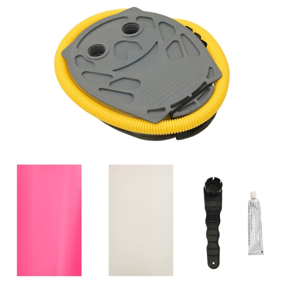 vidaXL Dmuchany wałek gimnastyczny z pompką, 120x75 cm, PVC, różowy