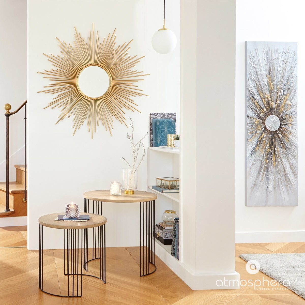 Okrągła lampa wisząca DRIS, kula, Ø 20 cm