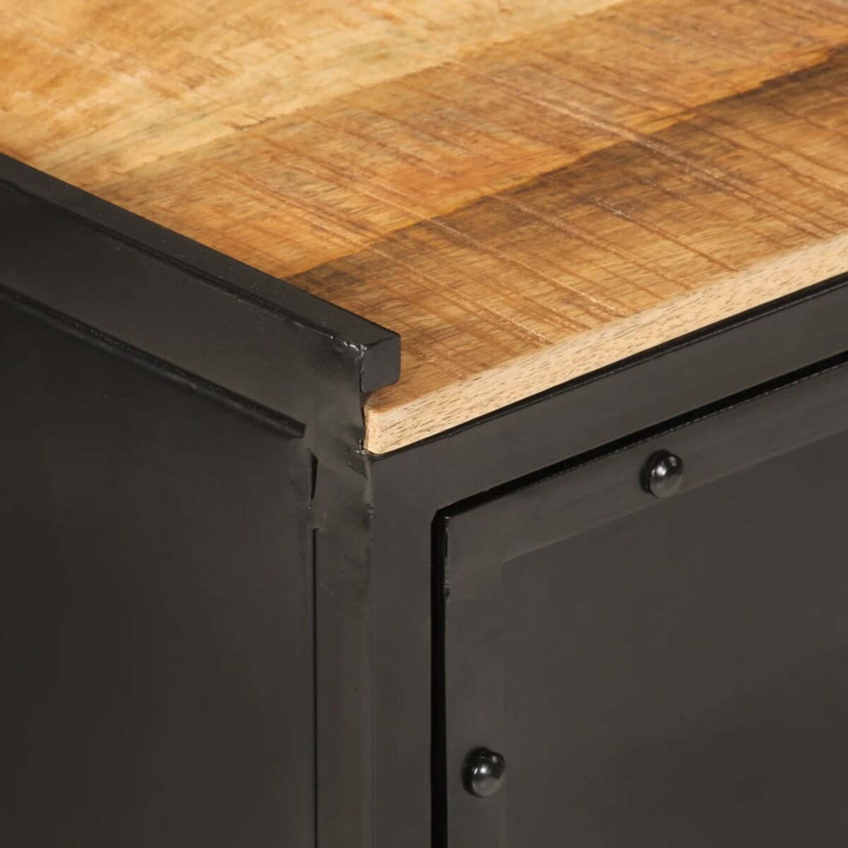 vidaXL Szafka łazienkowa, 40x30x60 cm, żelazo i lite drewno mango