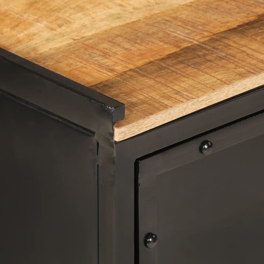 vidaXL Szafka łazienkowa, 40x30x60 cm, żelazo i lite drewno mango