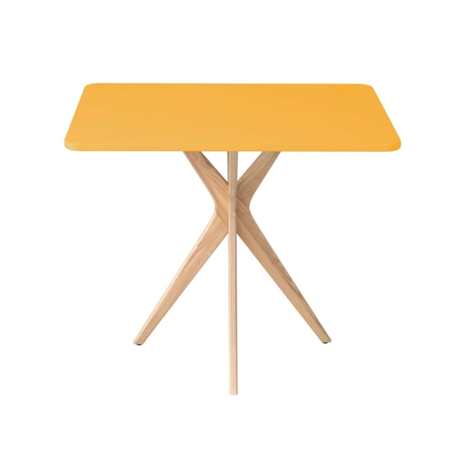 Stół CUTTI 55x80 żółty/jesion