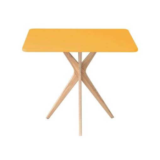 Stół CUTTI 55x80 żółty/jesion