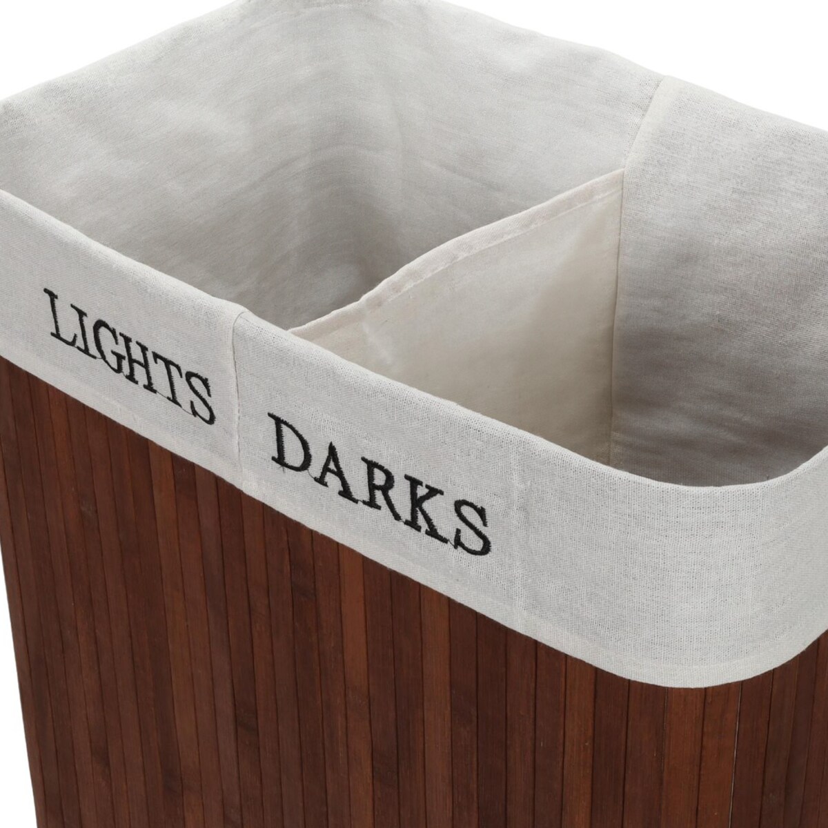 Bambusowy kosz na pranie, dwie komory SVANA, 100 l