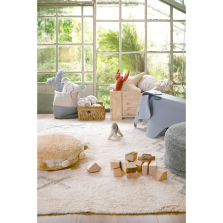 Dywan Bawełniany Atlas Natural Vintage Blue 170x240 cm Lorena Canals