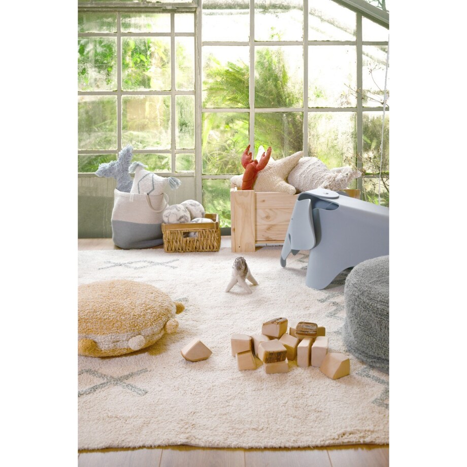 Dywan Bawełniany Atlas Natural Vintage Blue 170x240 cm Lorena Canals