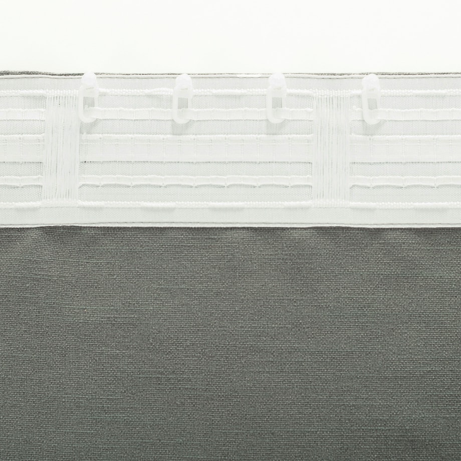 Zasłona BASIC na taśmie marszczącej 140x280cm ciemnoszary 1 szt. 140x280 szary