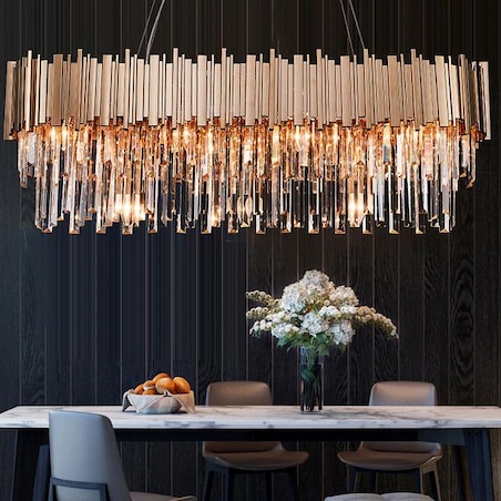 Lampa Sufitowa Wisząca 312355 Złoty, Metal