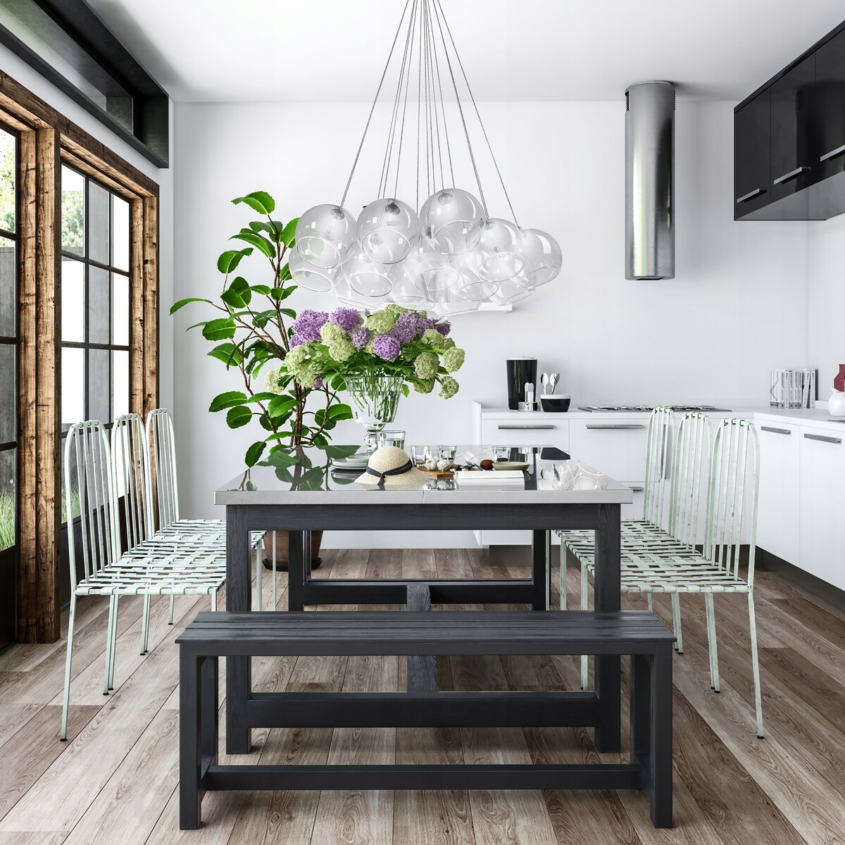 Lampa Wisząca Sufitowa Szklana Kule 13 Kloszy