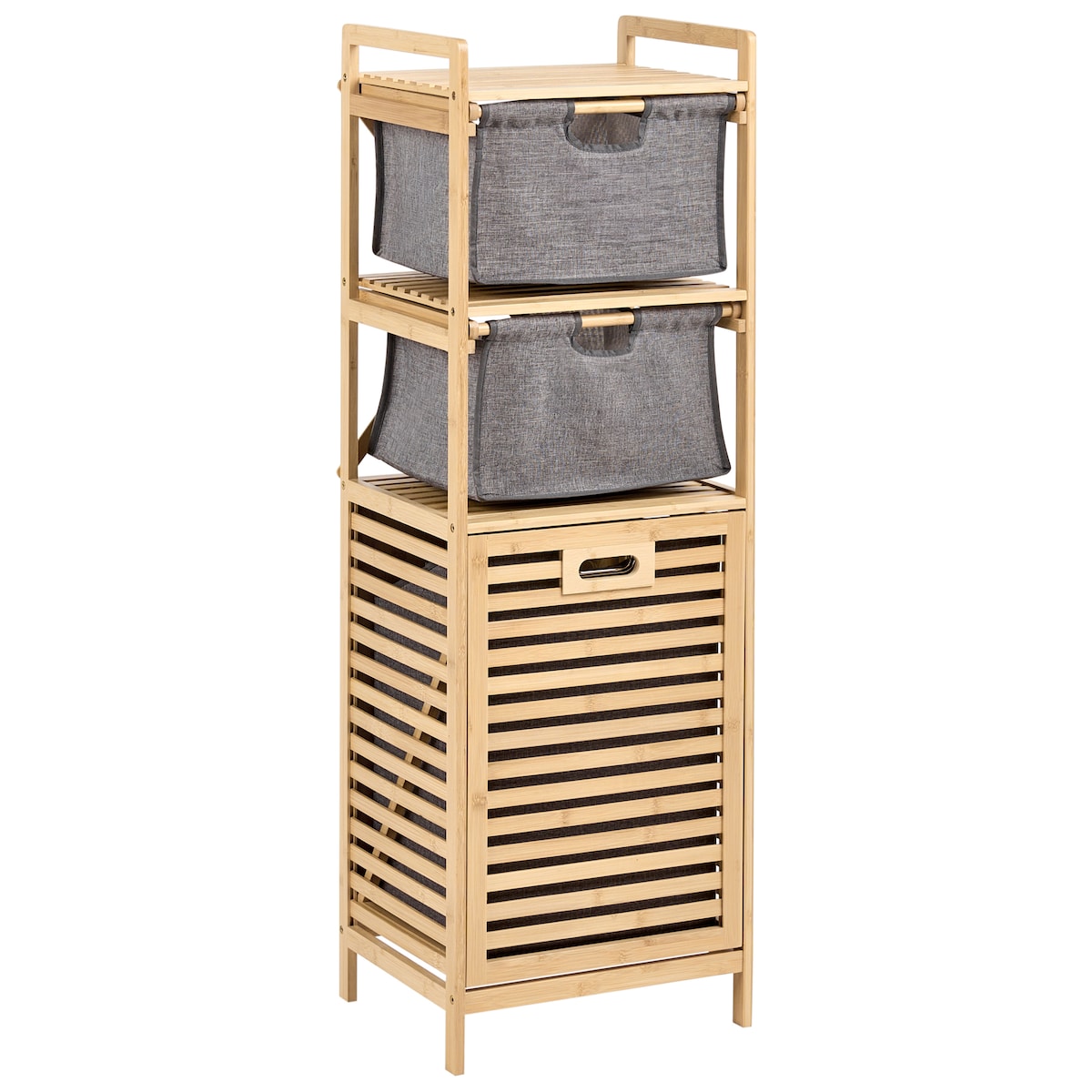 Szafka z koszem na pranie CUTERVO 40 cm Bambus Jasnobrązowy