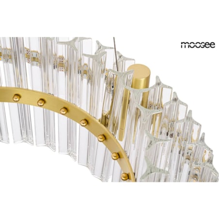 Żyrandol kryształowy Saturnus MSE010100166 nad stół złoty