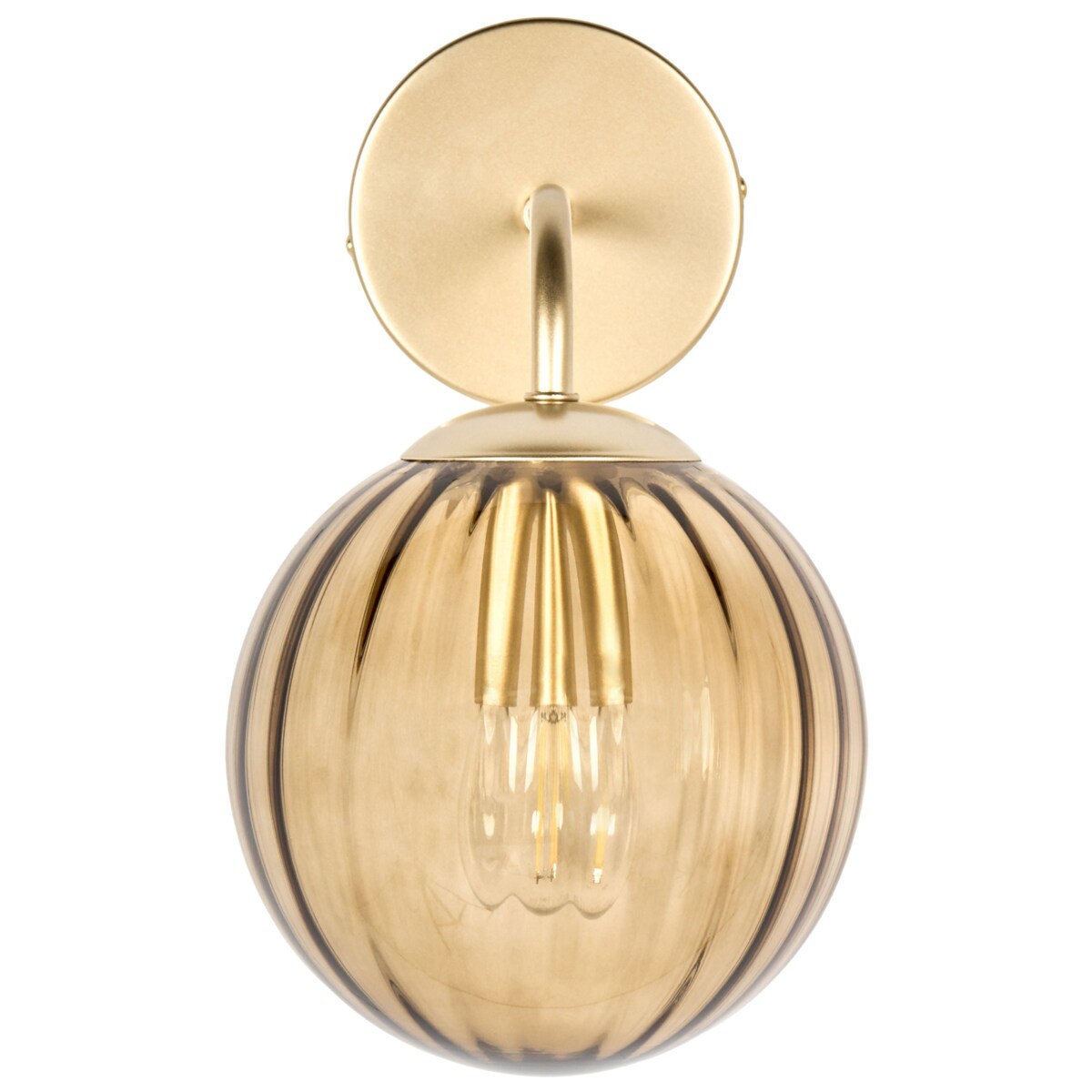 Lampa ścienna BOOMI Szkło Ciemnobrązowy