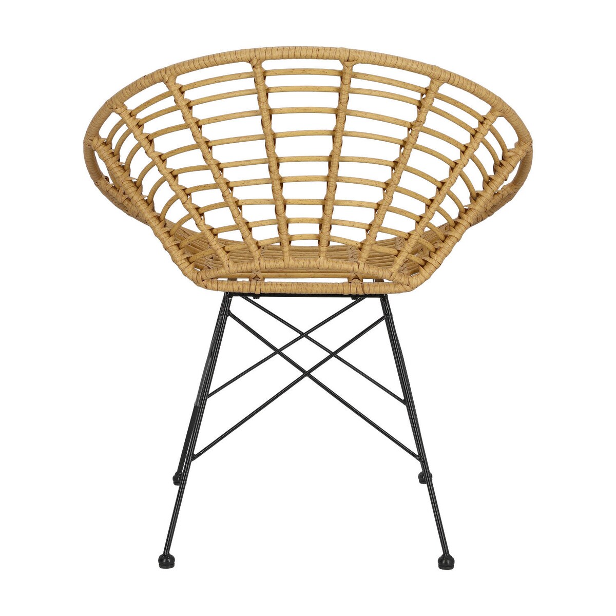 KRZESŁO RATTANOWE Zanzi w stylu boho METALOWA PODSTAWA