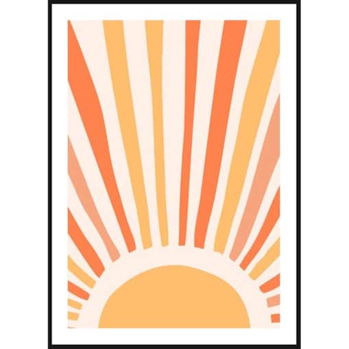 Poster Story, Plakat, Obraz - Pomarańczowe Słońce, wymiary 70 x 100 cm