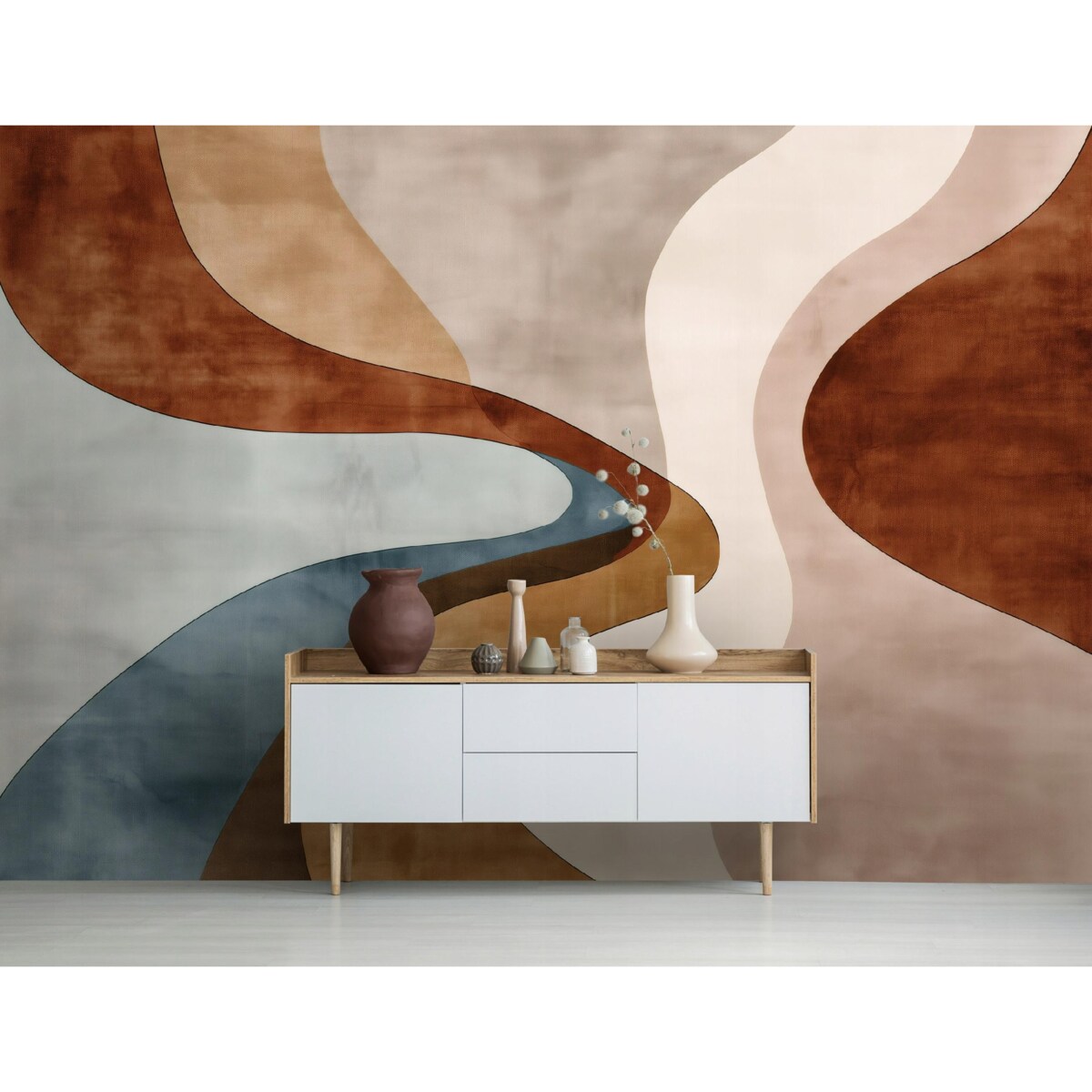 Fototapeta Do Sypialni Salonu Na Flizelinie Art Deco Geometria Brązowy 350x250