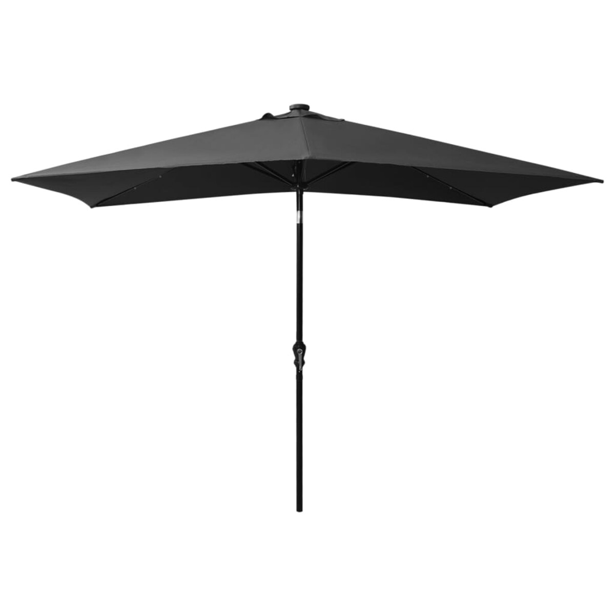 vidaXL Parasol ogrodowy z LED i stalowym słupkiem, antracytowy, 2x3 m