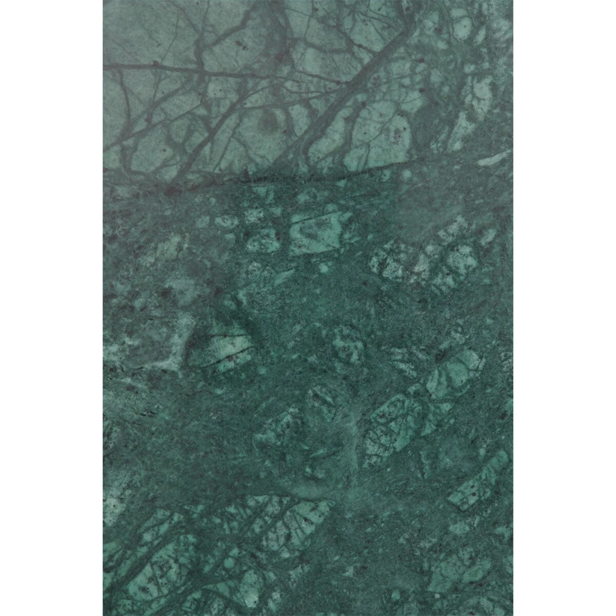 Stolik kawowy z drewna mango i zielonego marmuru Lavinia Ø90 cm