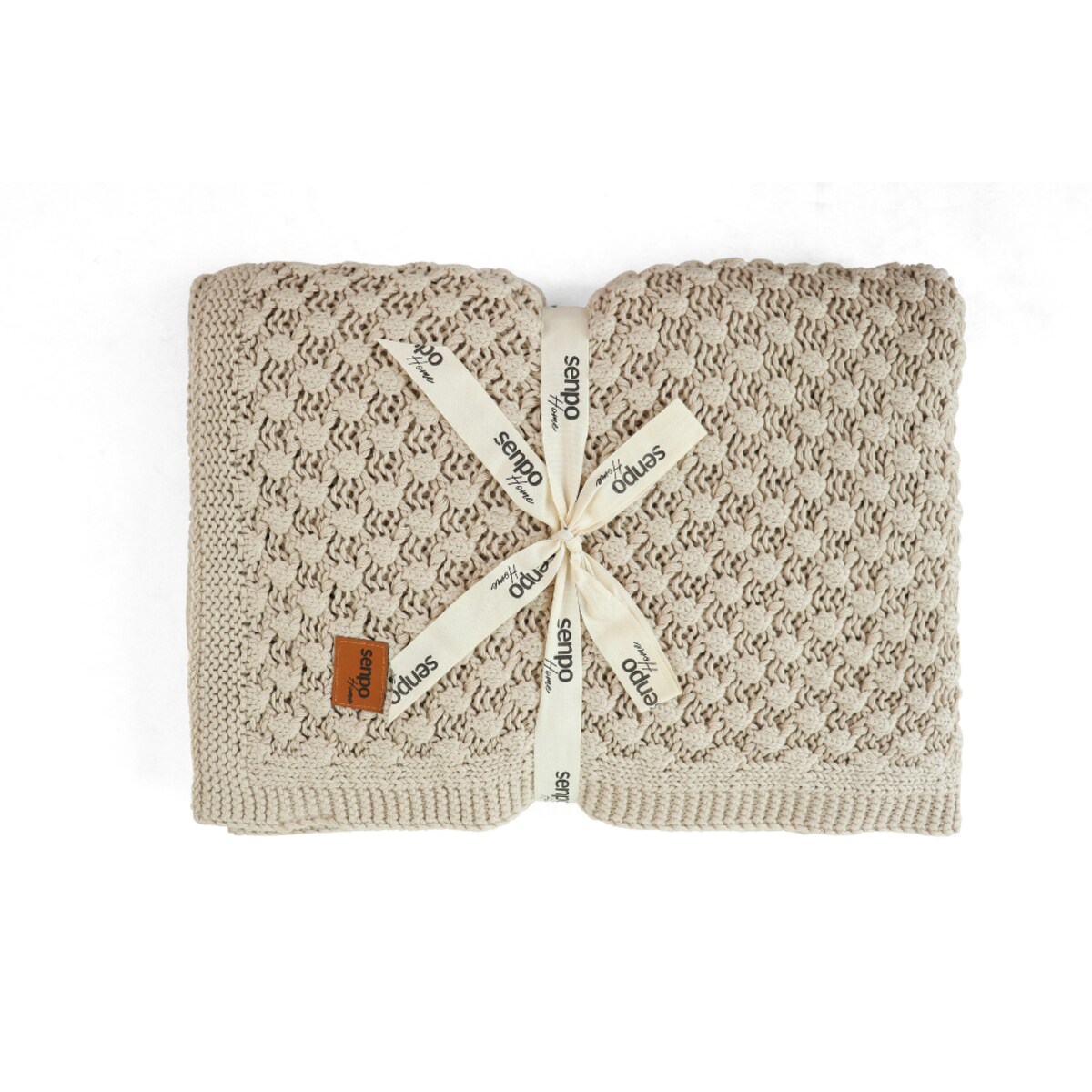 Koc dzianinowy Senpo Beżowy