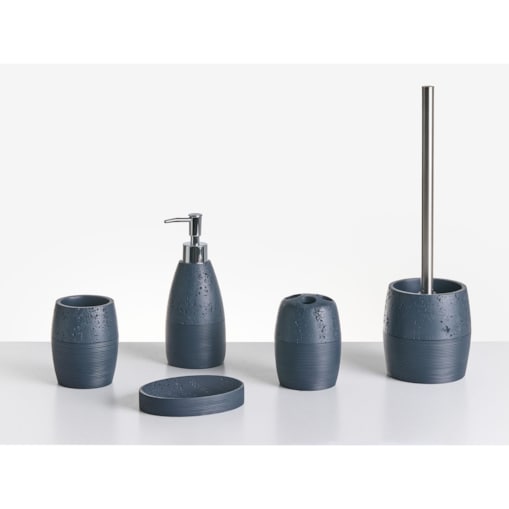 Zestaw akcesoriów łazienkowych 5 elementów YARAPA Ciemnoniebieski