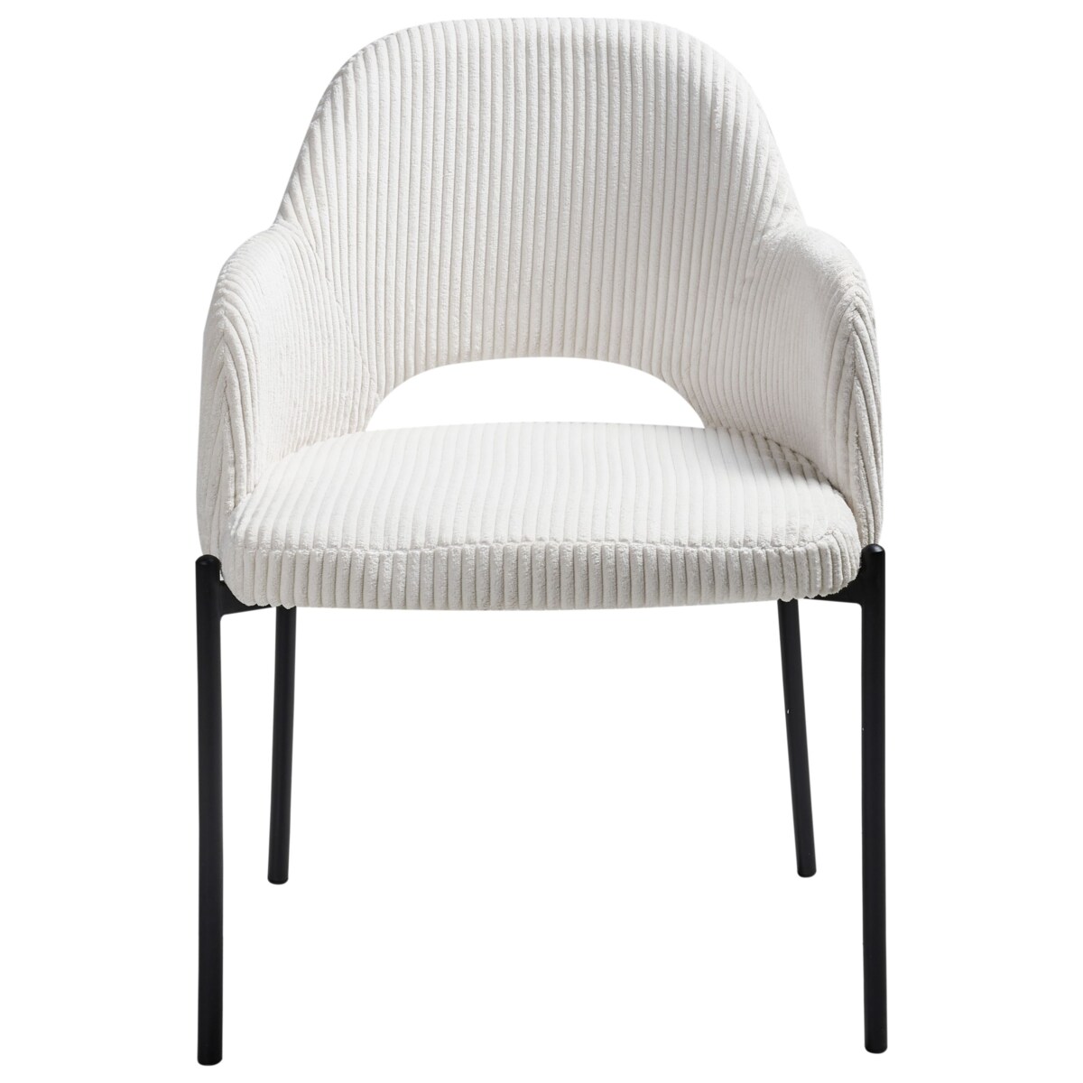 Zestaw 2 krzeseł do jadalni RATON Sztruks Złamana biel