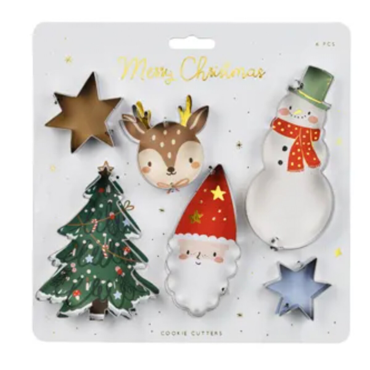 Wykrawacze do ciastek Merry Christmas, srebrny