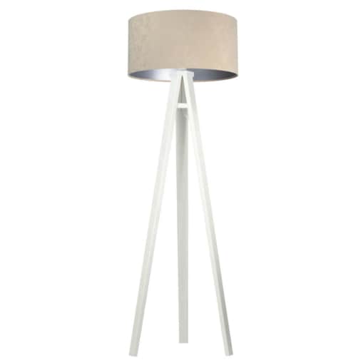 Lampa stojąca HOME 50 beżowa/srebrna/biała