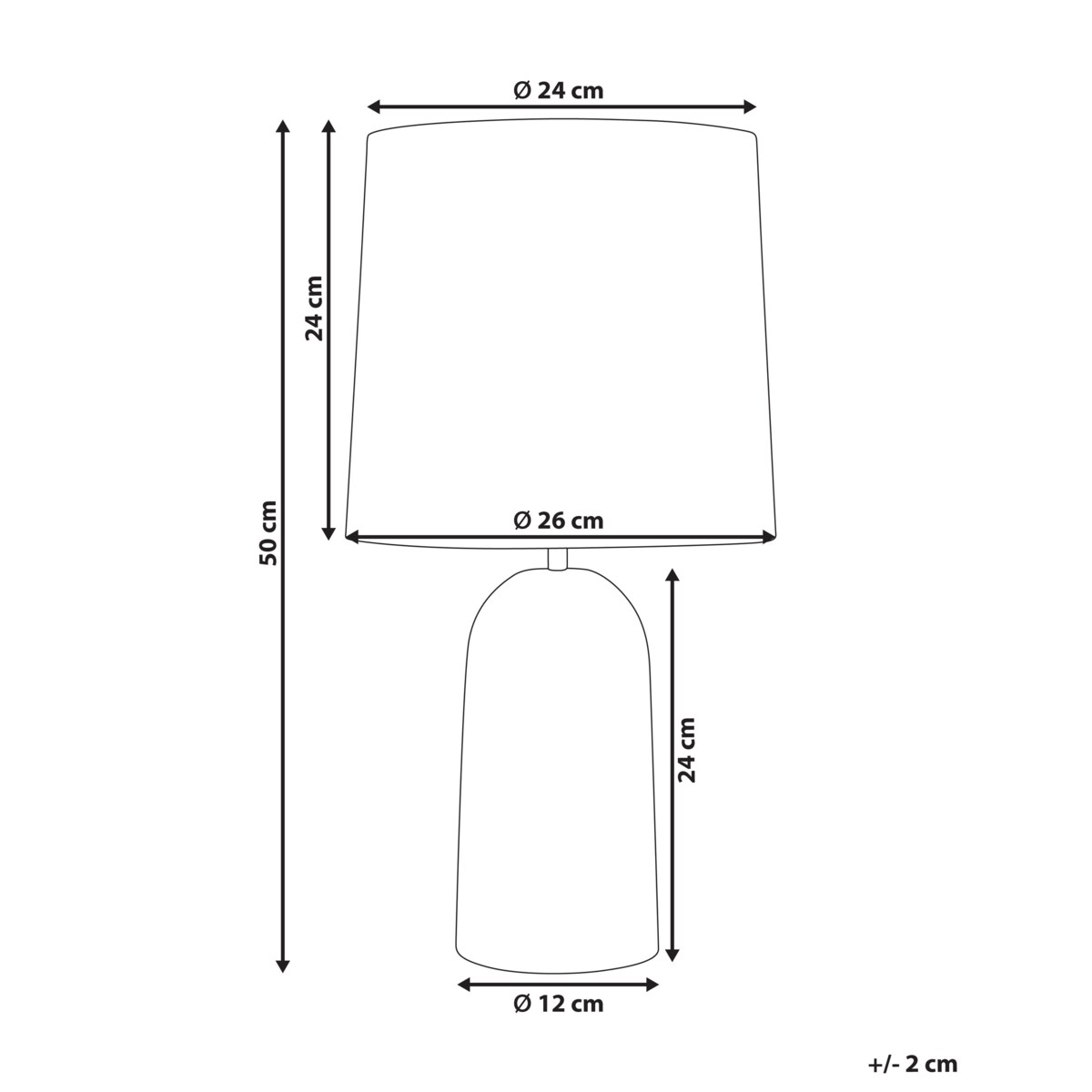 Lampa stołowa SALIENTE Ceramika Złamana biel