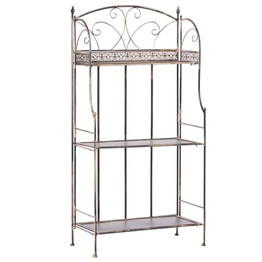 Regał VILLADOSE Metal 60 cm 30 cm Czarny