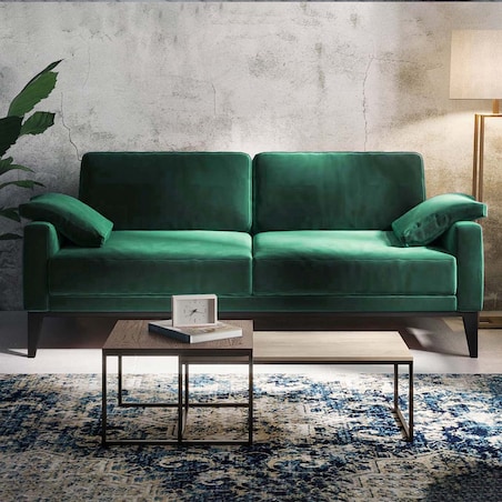 Sofa 2-osobowa Musso - ciemnozielona