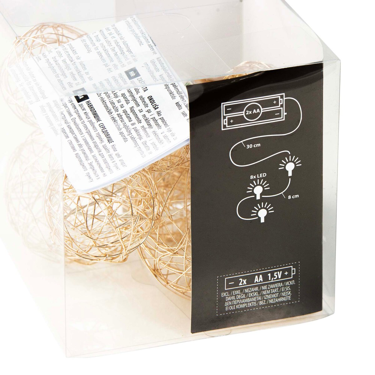 Girlanda Świąteczna Lampki Na Baterie Wisząca Kula