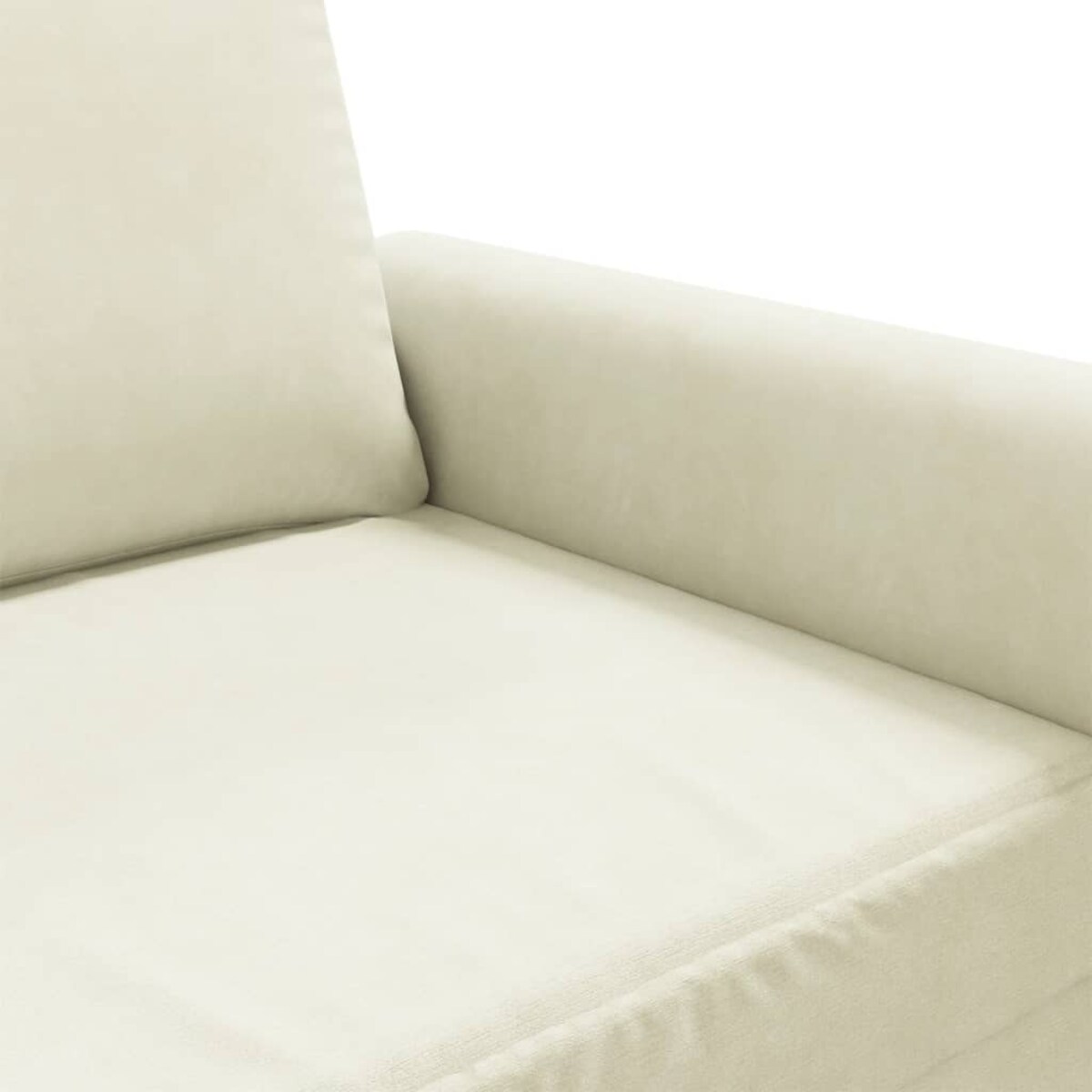 vidaXL Sofa 3-osobowa, kremowy, 180 cm, tapicerowana aksamitem