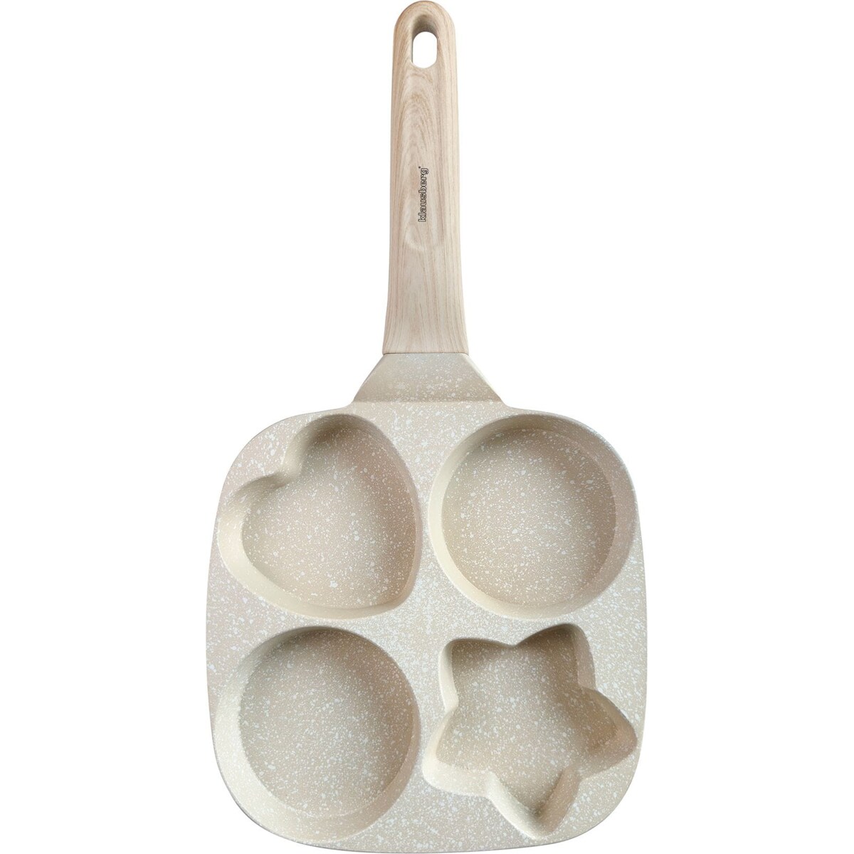 Patelnia marmurkowa 4 w 1 do naleśników jajek placków pancake 18cm BEŻOWA KLAUSBERG