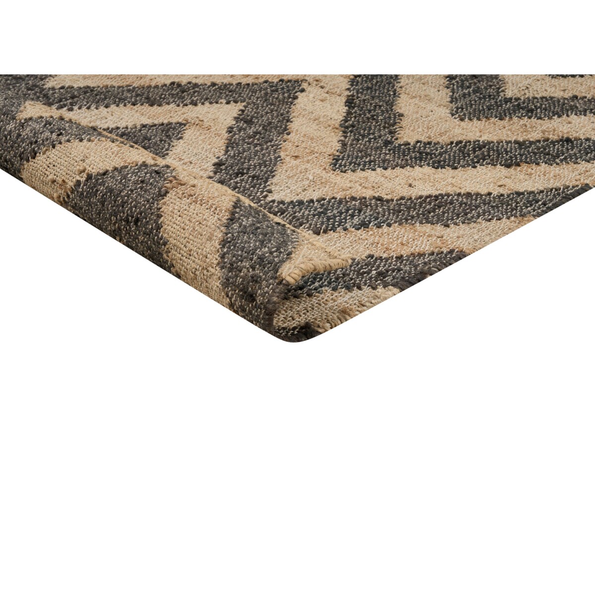 Dywan z juty 160 x 230 cm beżowo-czarny DEDEPINARI