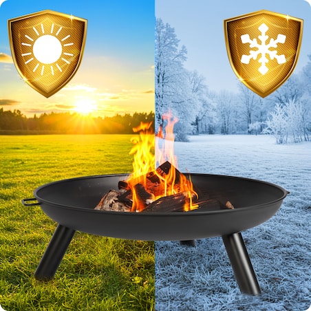 Palenisko ogrodowe z uchwytami na ognisko grill 80cm Berdsen BD-882