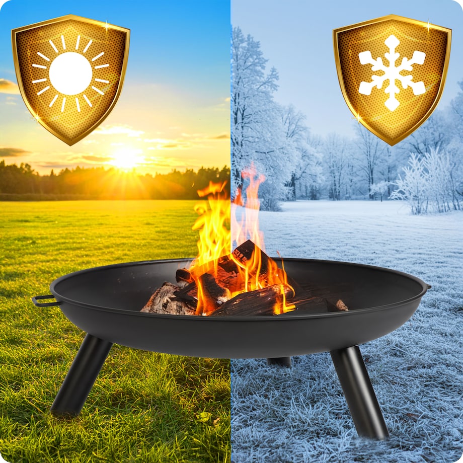 Palenisko ogrodowe z uchwytami na ognisko grill 80cm Berdsen BD-882