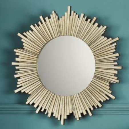 Okrągłe lustro Lovell LA3589304-Q Dar Lighting słońce szampańskie