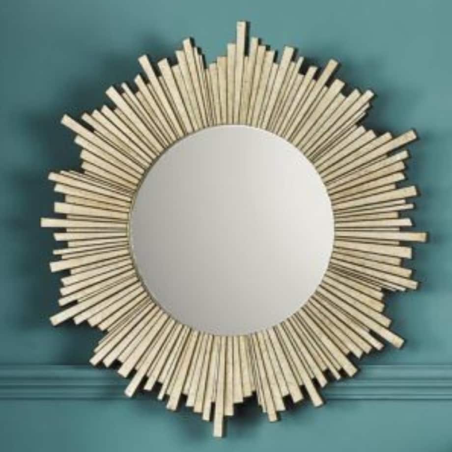 Okrągłe lustro Lovell LA3589304-Q Dar Lighting słońce szampańskie