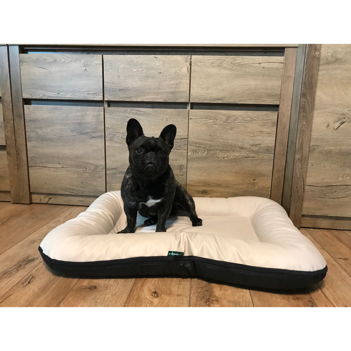 Legowisko Ponton dla psa z eko skóry ELLA, 90x70 cm, Cappuccino