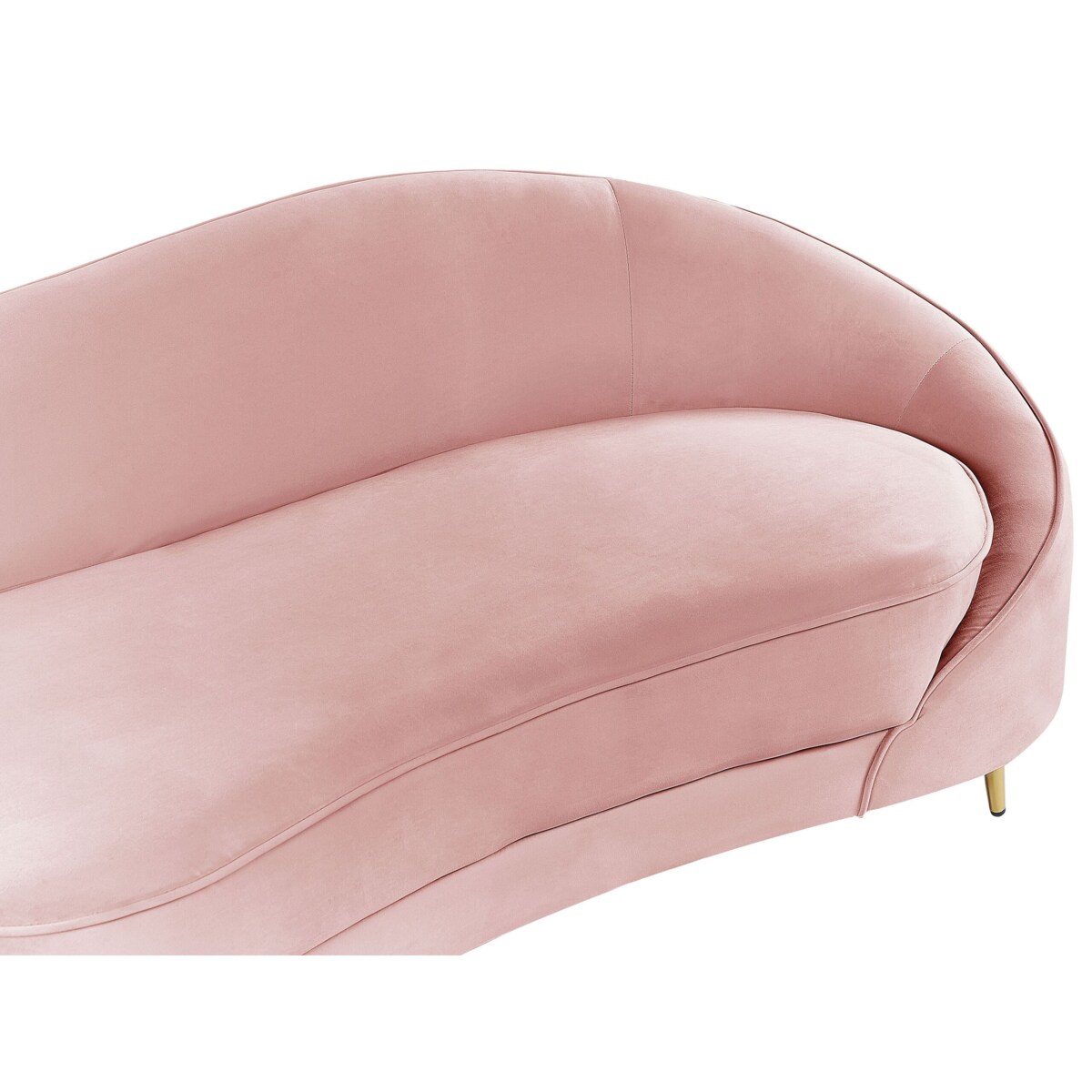 Sofa welurowa różowa SAVAR