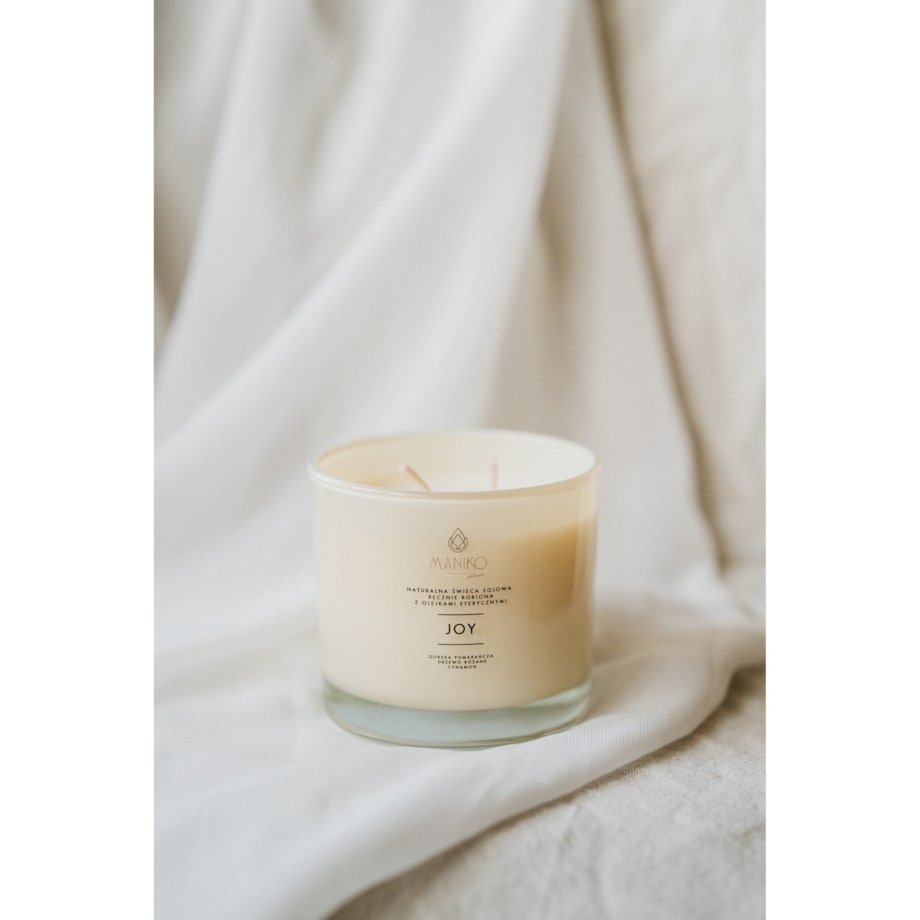 Naturalna świeca sojowa JOY z olejkami eterycznymi