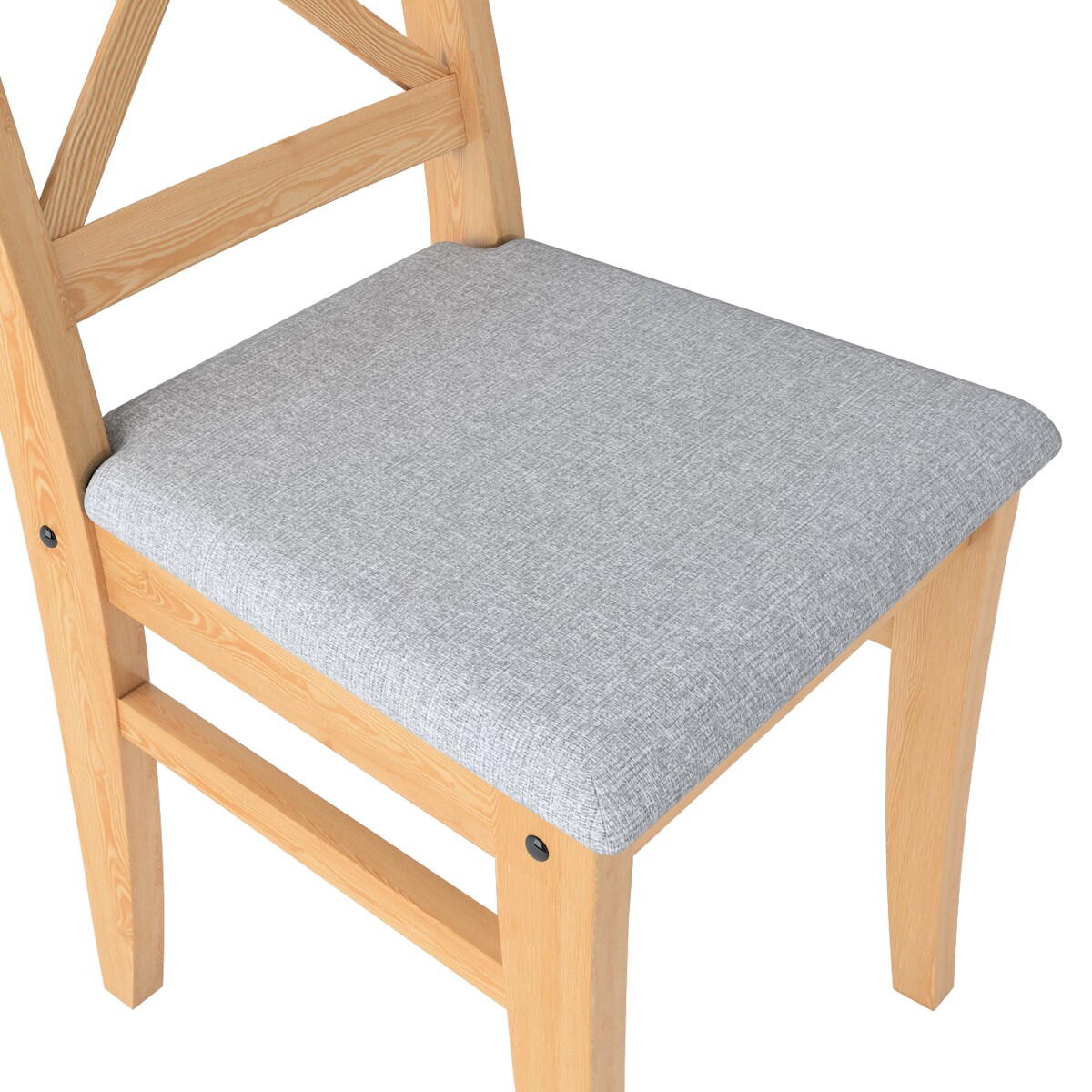 Pokrowiec na krzesło Ingolf z tapicerowanym siedziskiem, szary, Inglof, Amsterdam